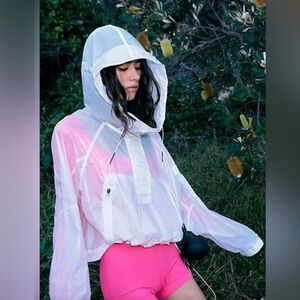 NWT: Free People FP Movement Dew Drop Packable Rain Jacket